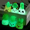 Luminous Cactus Figurines Mini Cute Resin Succulents Plants Ornaments Glowing Microlandscape Home Garden Decoration Accessories