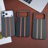Sleek Sports Car Style Magnetic Leather Phone Case for iPhone17 Pro Max with Wireless Charging Gold Shield