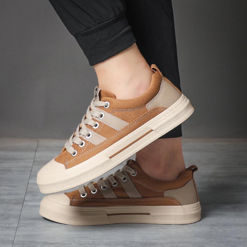 Fashion Men's Fashion Lace Up Sneakers Breathable Flats Comfortable Casual Board Shoes Lightweight Walking Sport Shoes for Men SS25845