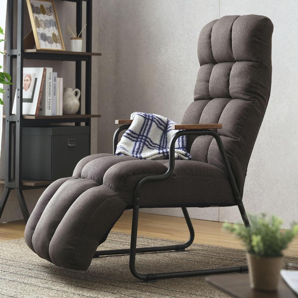 Doshisha Relax Your Whole Body with a Fluffy Pocket Coil Sofa Dark Brown Width 57cm X Depth 80cm X Height 112cm Seat Height 43cm Reclining Sofa Chair
