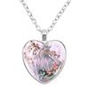 The Husky And His White Cat Shizun ErHa Mo Ran Chu WanNing Anime Cosplay Glass Cabochon Pendant Heart Necklace GiftsTo Friends