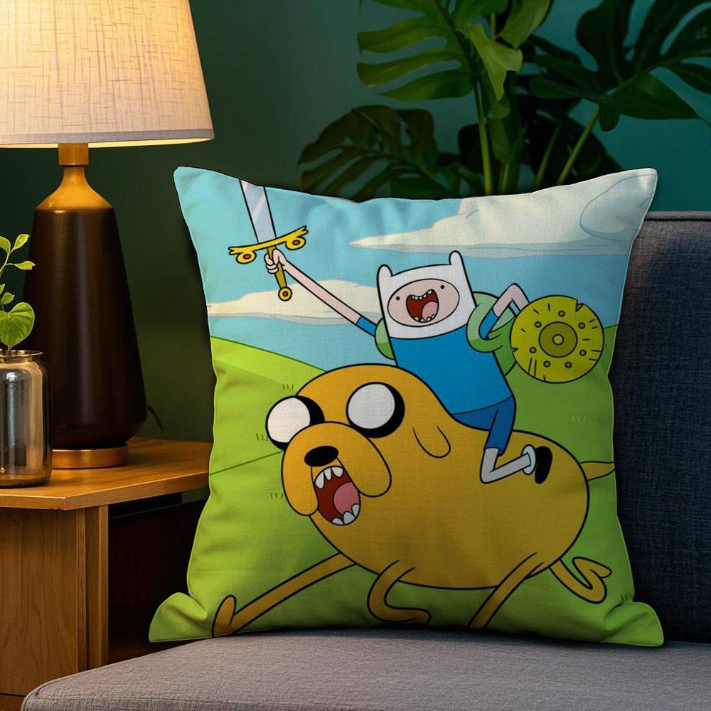 Cartoon A-AdventureS Time Pillow Case Sofa Living Room Bedroom Double-sided Printing Square Cushion Nap Time Pillow Case