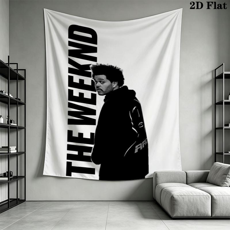 The Weeknd Wall Tapestry Aesthetic Wall Hanging Printed Fabric Blanket Decorative Tapestries for Bedroom Living Room Home Decor