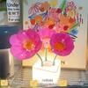 Mini LED Blomma Nattljus Söt liten bordslampa Skrivbordsprydnad sängbord Sovrum Ambient Lights Barn Leksak Barn Semesterpresent