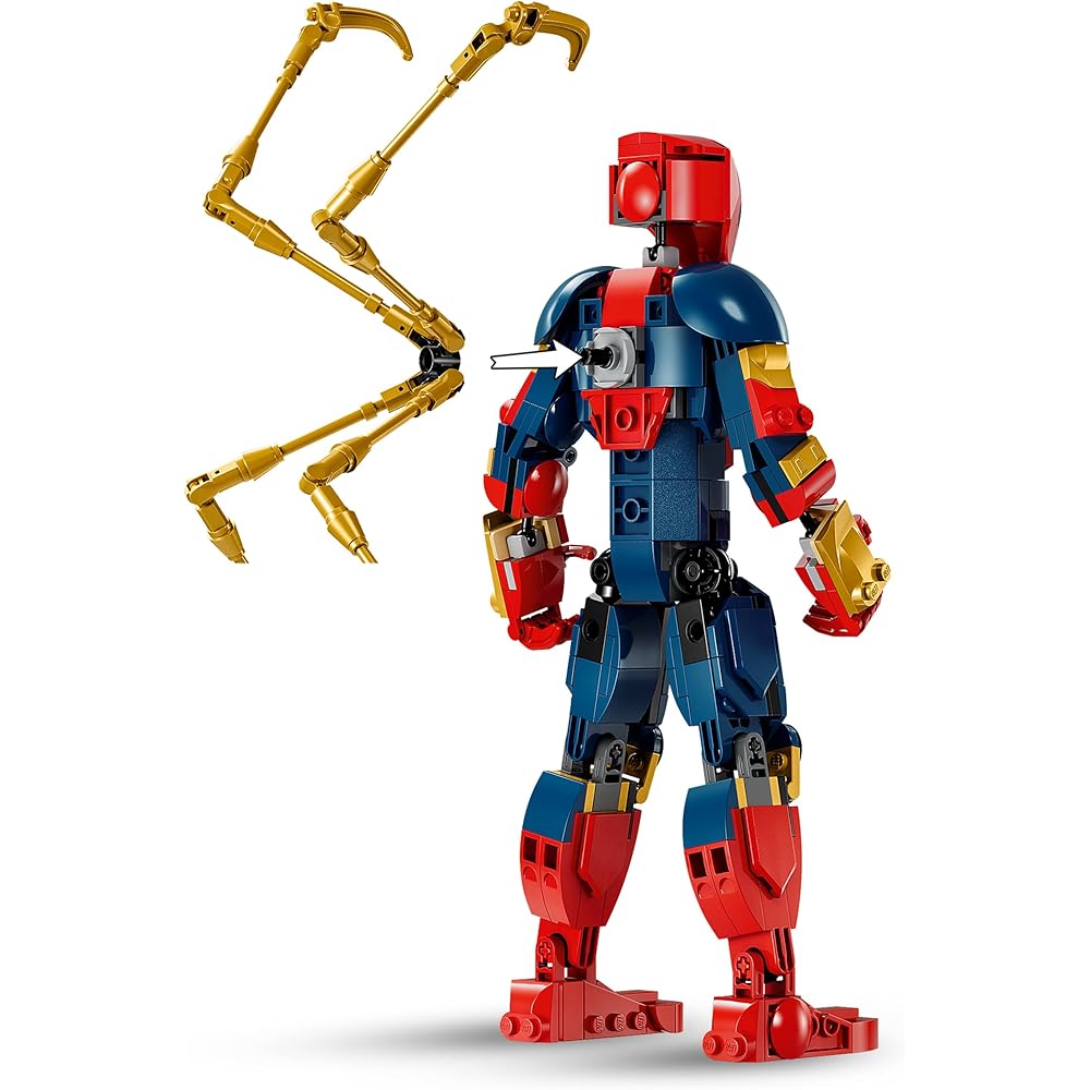 LEGO Marvel Iron Spider-Man Action Figure Toy for Kids 8-10 Years Old Block Set