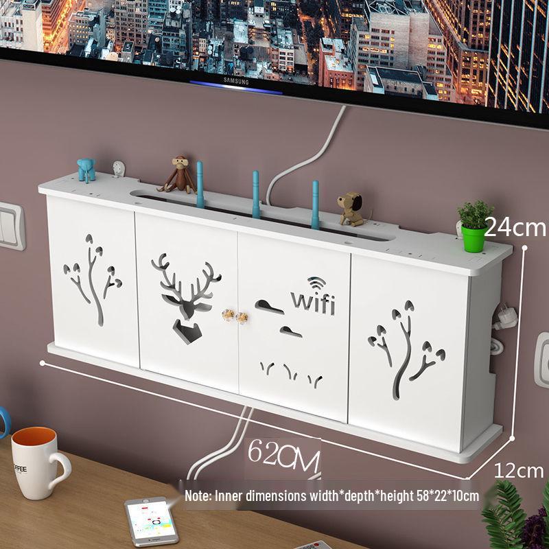 Bohrfreies wandmontiertes Regal für TV-Box & Router-Speicher