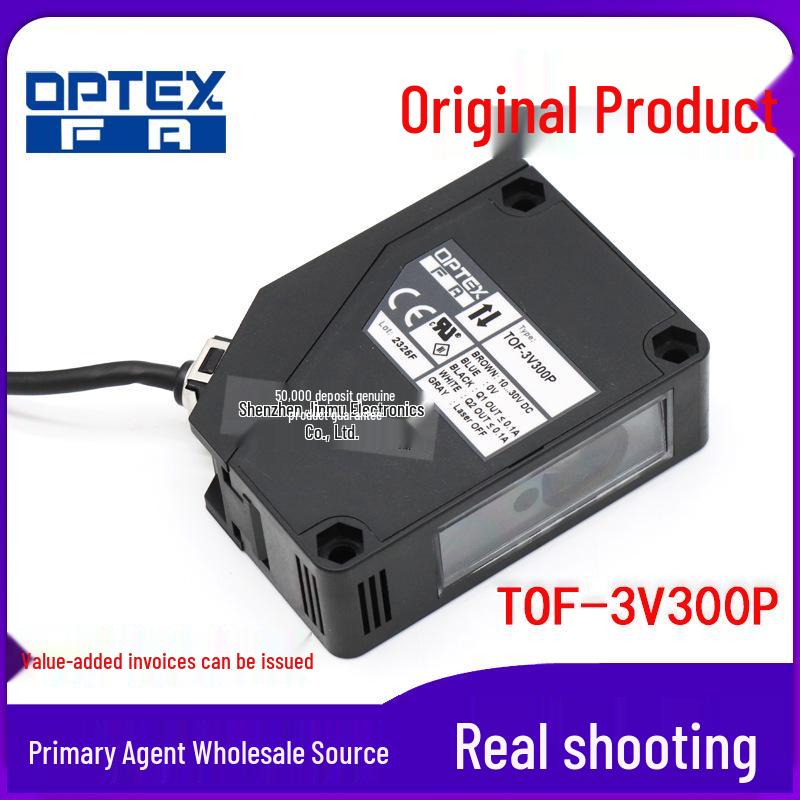 OPTEX TOF-3V300P Long-Range Diffuse Reflective Laser Sensor, PNP Output