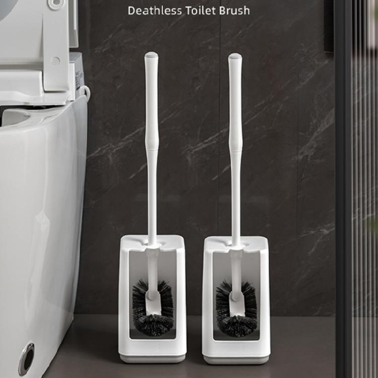 Bathroom Cleaning Brush and Stand Set for Stubborn Grimes Removal Curved Design Detachable Handle Toilet Bowl Scrubber