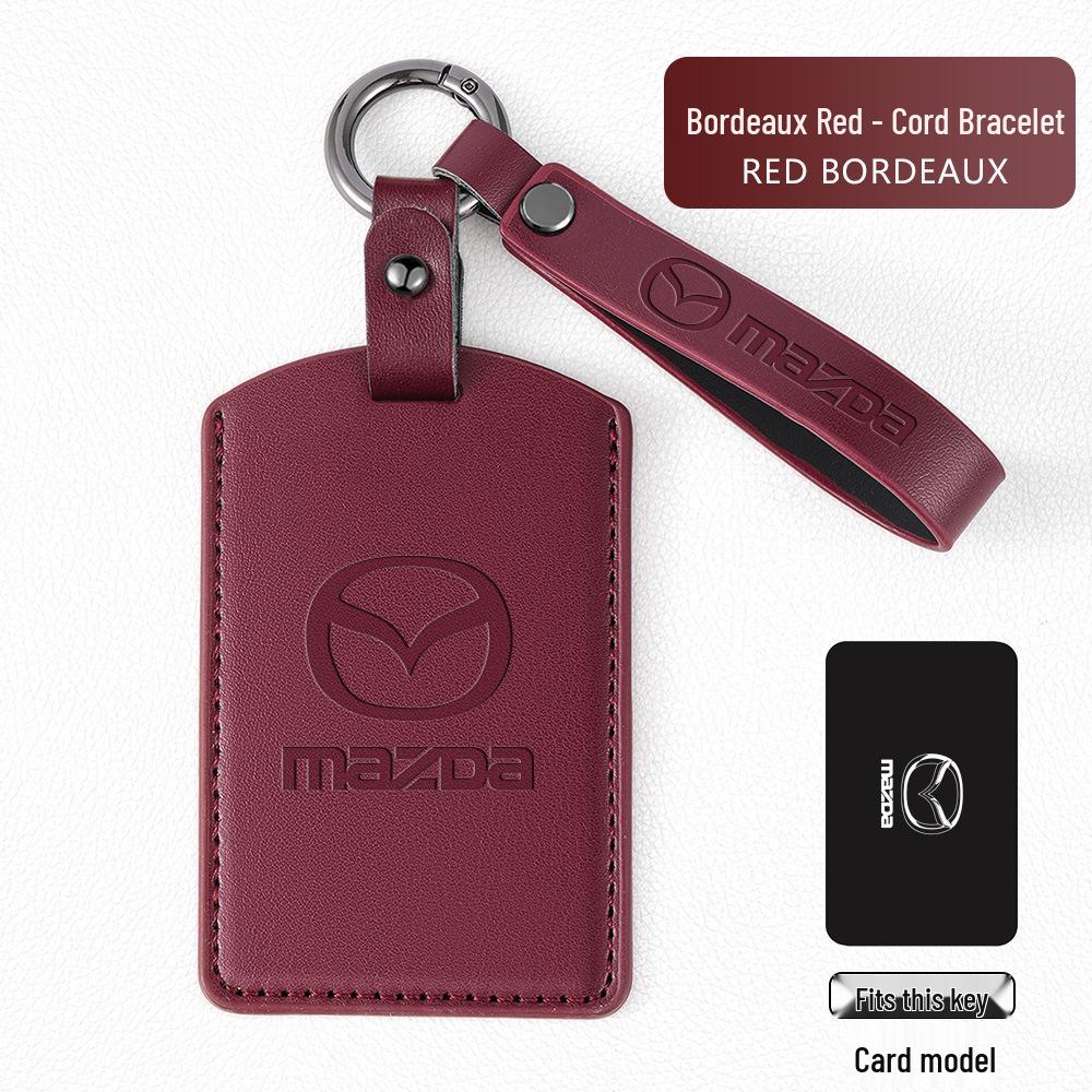 Mazda EZ6 Card Key Cover: 2025 Model, NFC Genuine Leather Protection Case, EZ-60 Buckle