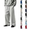 Casual Wijde Heren Sweatpants met Retro Vintage, Relaxte Pasvorm voor de Herfst