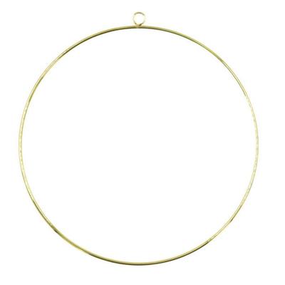 Hanging Decoration - Circle - Golden - 25 Cm Diameter - Gold Metal