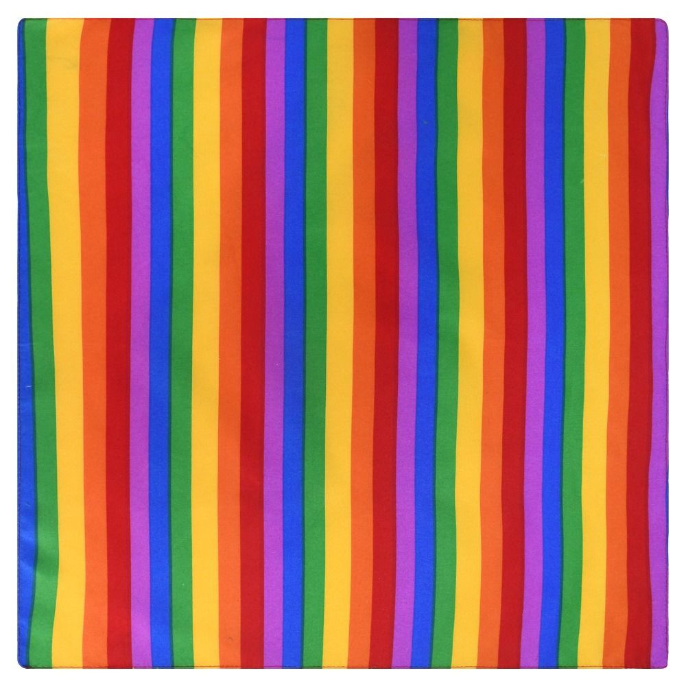 Trendy Style Rainbow Pocket Square Scarf Bandana Headband Wristband Neck Tie for Gay Lesbian Pride Festival Parade