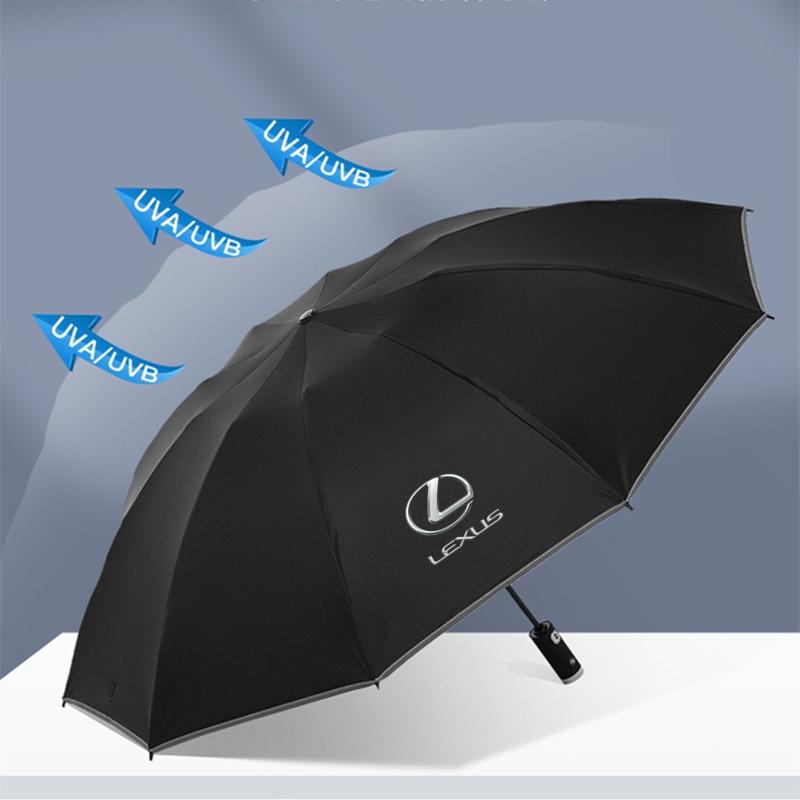 Car Sticker Reverse Folding Umbrella LED Reflective Stripe Umbrella For LEXUS RX300 RX330 RX350 IS250 LX570 Is200 Is300 Ls400
