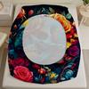 Flora Flower Skull 3D Printed Fitted Sheet Set 100% Polyester Mattress Covers Breathable Bedding Set Bedroom Decor 2 Pillowcase