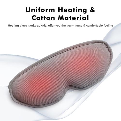HiiPeak USB Typ-C Elektrisch Beheizte Augenmaske, Ultraleicht, Temperaturregelung, Zeiteinstellung, Druckfrei, Lichtblockierend, Schlaf, Reise, Geschäft