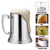 1Pc 450/560ml Edelstahl Retro Bier Becher Isolierte Wein Glas Becher Polieren Bier Tee Trinken Tasse gothic Küche Bar Drink