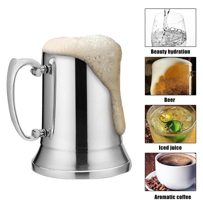 1Pc 450/560ml Edelstahl Retro Bier Becher Isolierte Wein Glas Becher Polieren Bier Tee Trinken Tasse gothic Küche Bar Drink