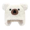 Korean Cartoon Bear Ear Plush Knitted Cap for Women's Autumn and Winter New Style Cute Warm and Versatile Pullover Cap