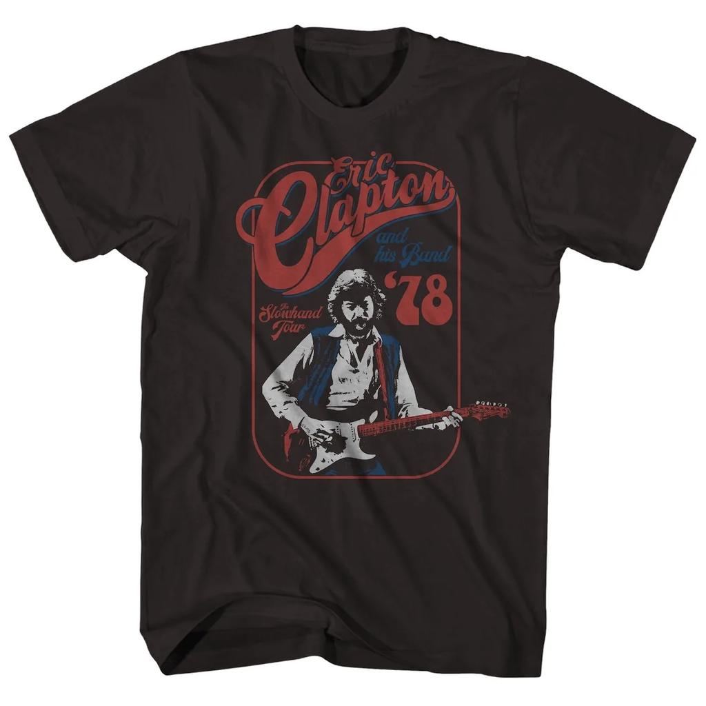 Classic Eric Clapton Blackie Tour 2008 Band T Shirt Rock Music Men and Women T-Shirt Short Sleeve Tee Cotton Top Summer Clothing