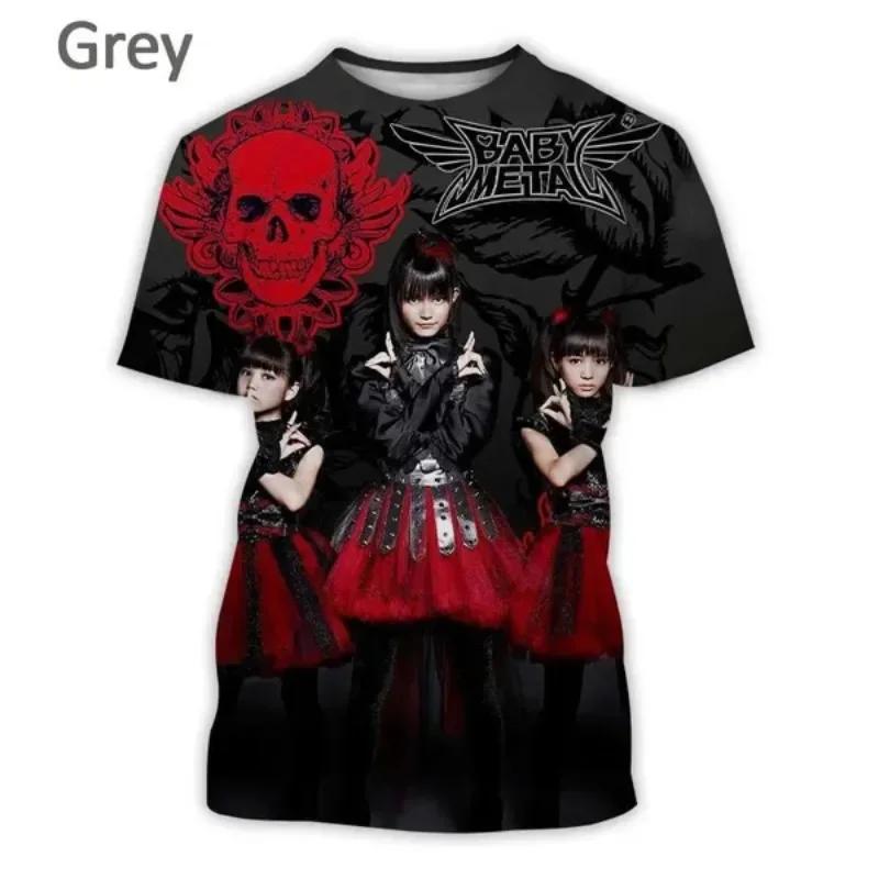 

Japanese Girls Band Babymetal 3D Printed t-shirts Fashion Men Women Hip-Hop Short Sleeve Tee Shirt Oversized Street Punk Men Top S