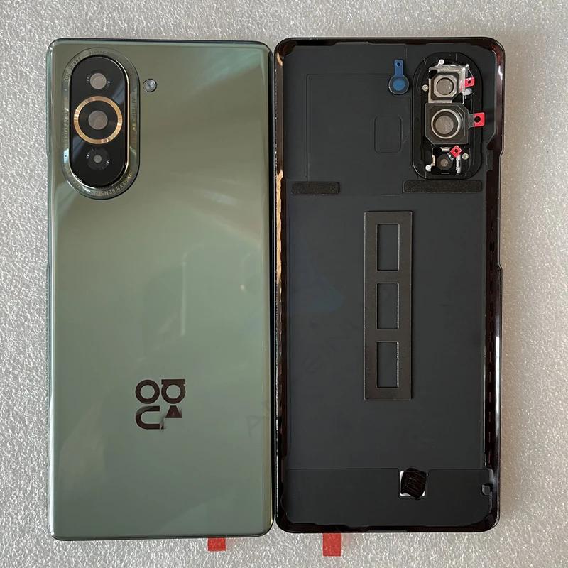 Pentru Nova 10 Capac din spate din sticlă securizată Pentru HW Nova 10 Piese de schimb Capac spate pentru baterie + Cadru pentru cameră