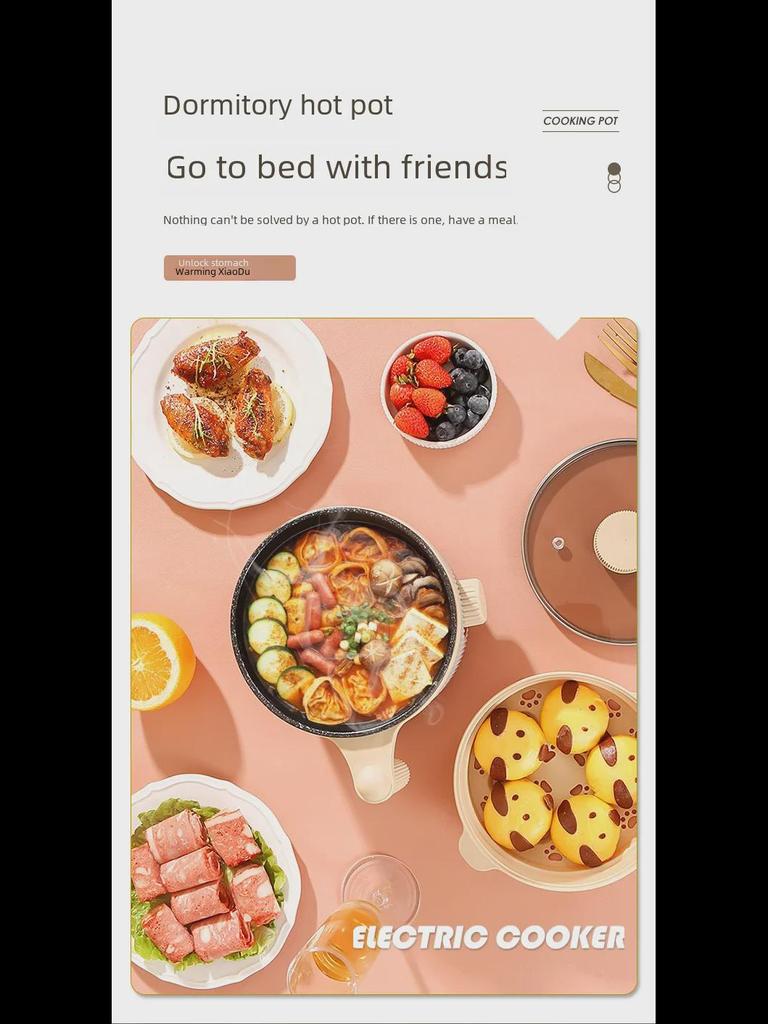 Kompakter multifunktionaler elektrischer Nudelkocher für Wohnheime und Privathaushalte