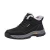 Red Dragonfly Men's High-Top Winter Sports Shoes - Warm, Thickened, Plus Velvet for Middle-aged and Older Men