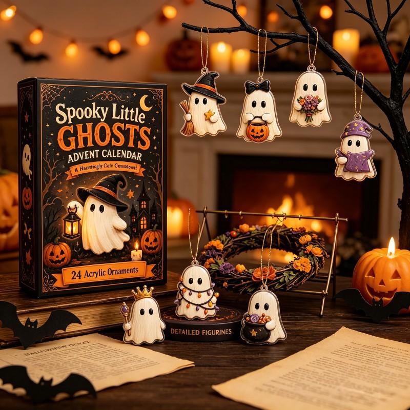 Halloween Cute Ghost Advent Calendar Blind Box 24 Days Countdown Party Decor Gift