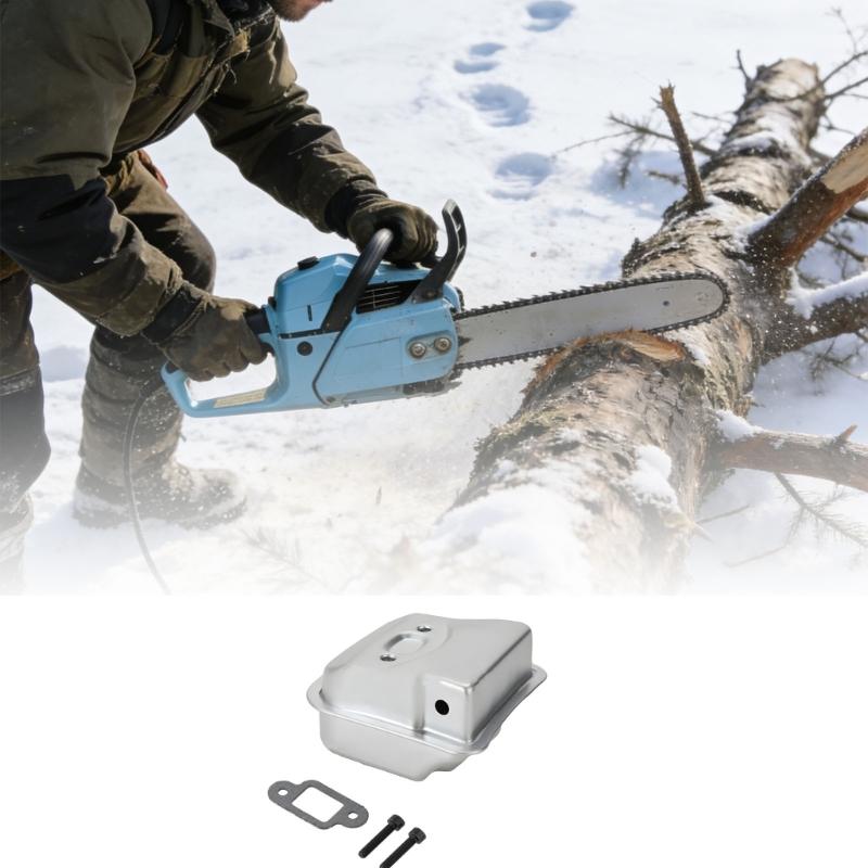 Aluminum Chainsaw Muffler Advanced Exhaust Design Boosts Efficiency Prevents Overheating For MS181 And MS171 Models