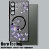 Blue Butterfly Pattern Magnetic Phone Case For Samsung Galaxy A37 A17 A56 A36 A55 A35 A26 A16 A25 A15 A54 A14 A34 Acrylic Cover