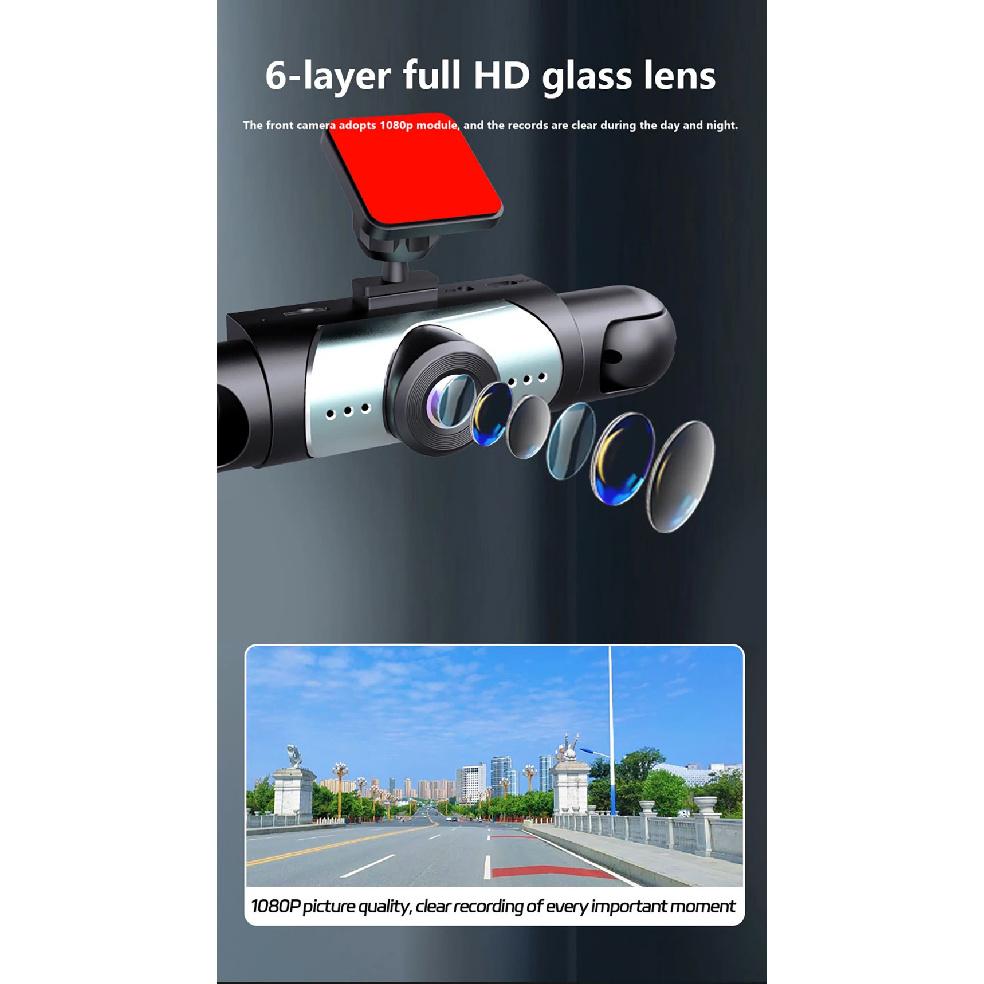 4 Channel Dash Cam Mini Driving Recorder 1080P Video Recorder with Night Vision Parking Surveillance Car DVR Camera