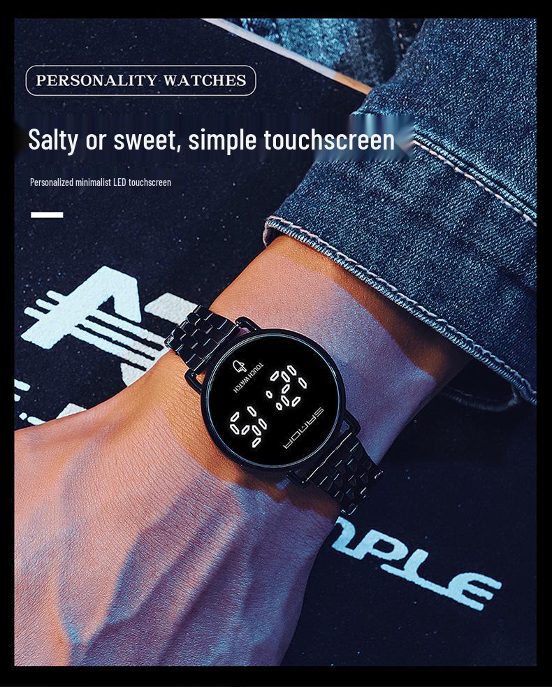 Sanda Men's Stylish Single-Touch Mesh Band Electronic Watch