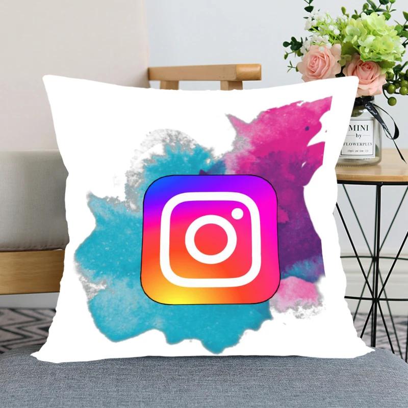 App Logo Youtube Pillowcase Bedroom Home Decorative Pillow Cover Square Zipper Pillow Cases Satin Soft Fabric 40X40Cm 45X45Cm
