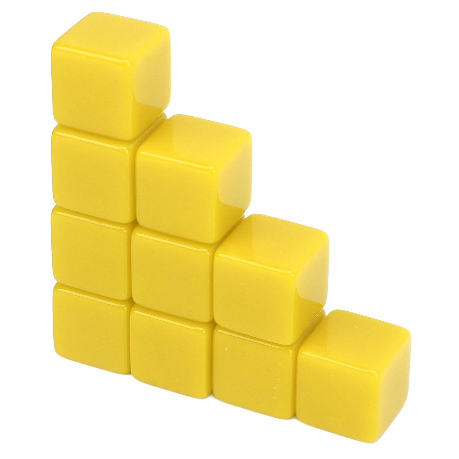 

Набор из 30 игральных костей 16 мм, шестигранные пустые игральные кости, кубики для письма, игра для обучения математике, образование, желтый