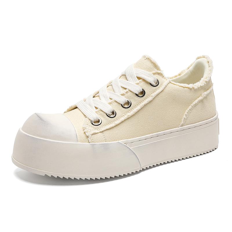 

Fashion Fashion Men New Retro Board Shoes Outdoor Thick Bottom Vulcanized Walking Shoes Comfy Casual Youth Versatile Designer Derby Shoe 38 белый