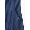 Benetton Hidden Button Sleeveless Denim Long Dress Baop93631