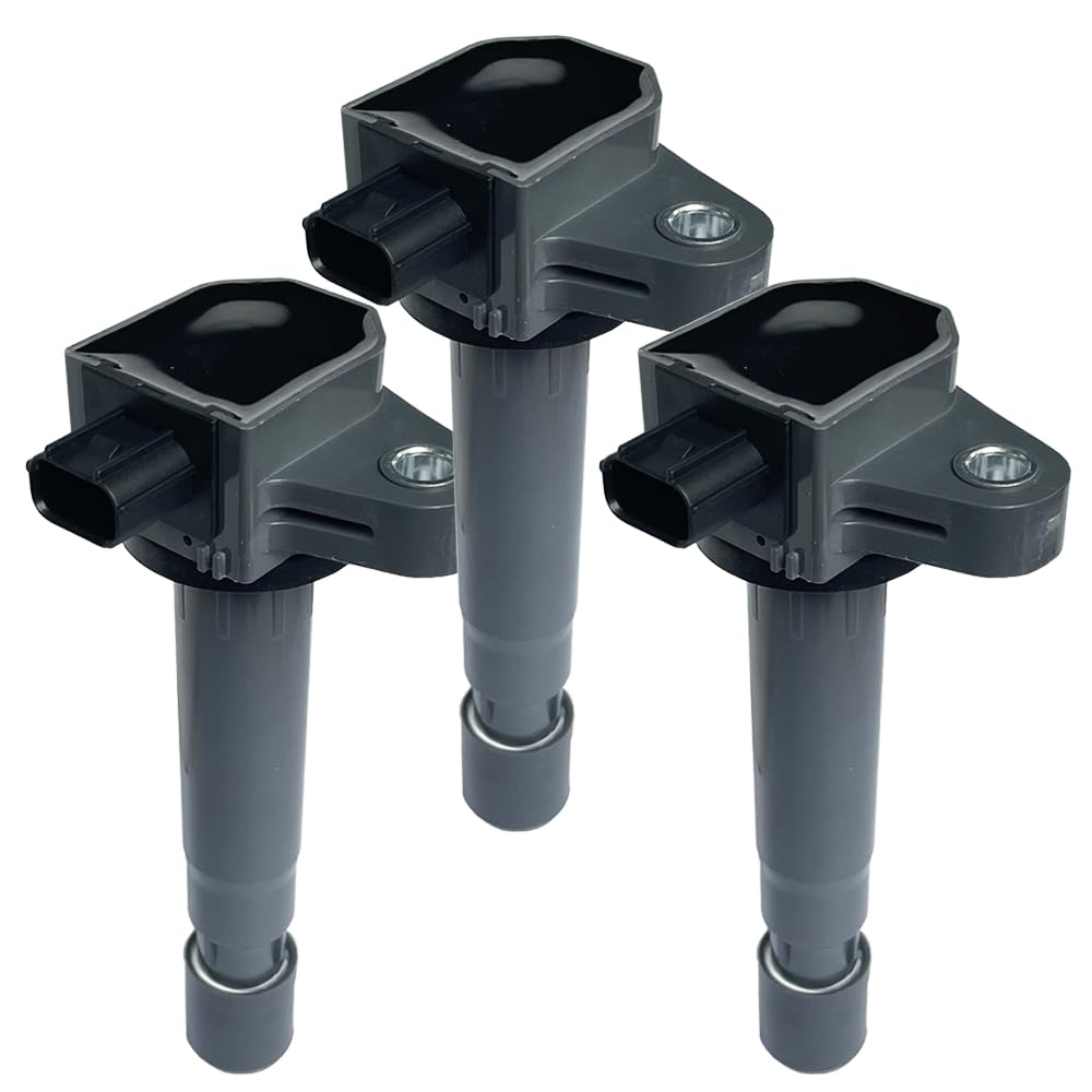 GzYcsFocusqp of Ignition Coils Compatible with Honda Zest Life Vamos HM1 HJ1 and Acty [Set 3] 30520-RS8-004 (JE1), (JC1, JC2), (Hobio), (HM2), (HJ2),