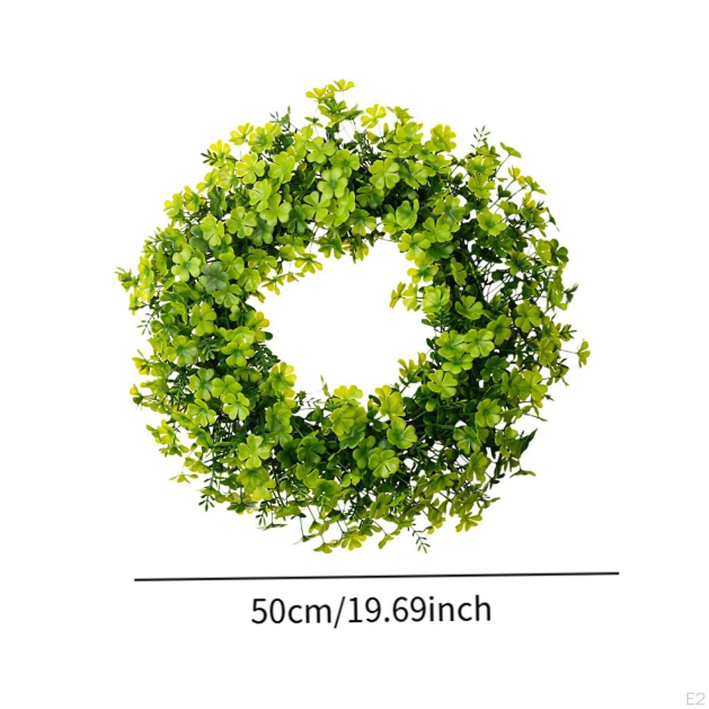 St. Patrick's Day Kranz ST. Dekor Grünzeug vierblättriges Kleeblatt für Vorne