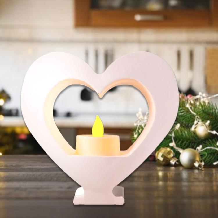 Hollowed Heart Silicone Candle Holder Mold Easy Demolding Tealight Holder Silicone Molds for Resin Craft Home Decoration