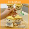 Straw Hat Dog Plush Keychain With Cute 3d Design For Bag Decor