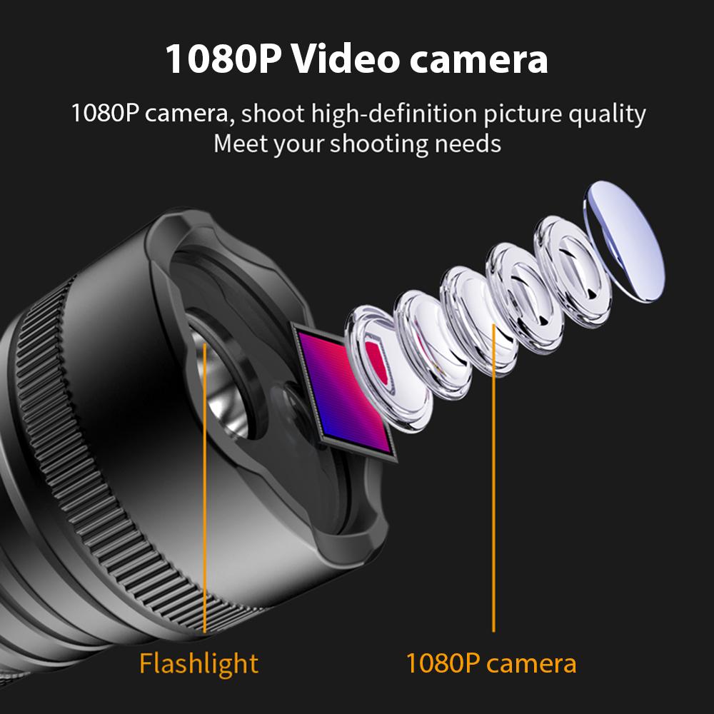 1080P Sports Camera Motorcycle Helmet Camera Bike Camera with Flashlight 5 Light Modes 120 degrees  Wide Angle Lens