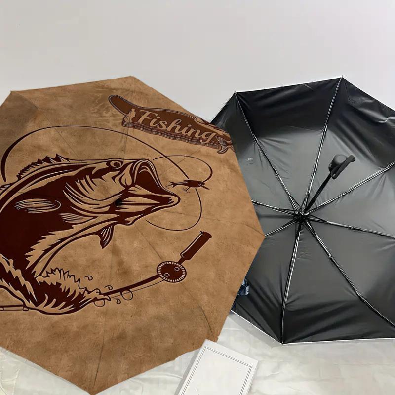 1PC Fishing Umbrella-8-Rib Reinforced, Automatic Open, Lightweight & Durable, Fashion Accessory for Outdoor, H0319