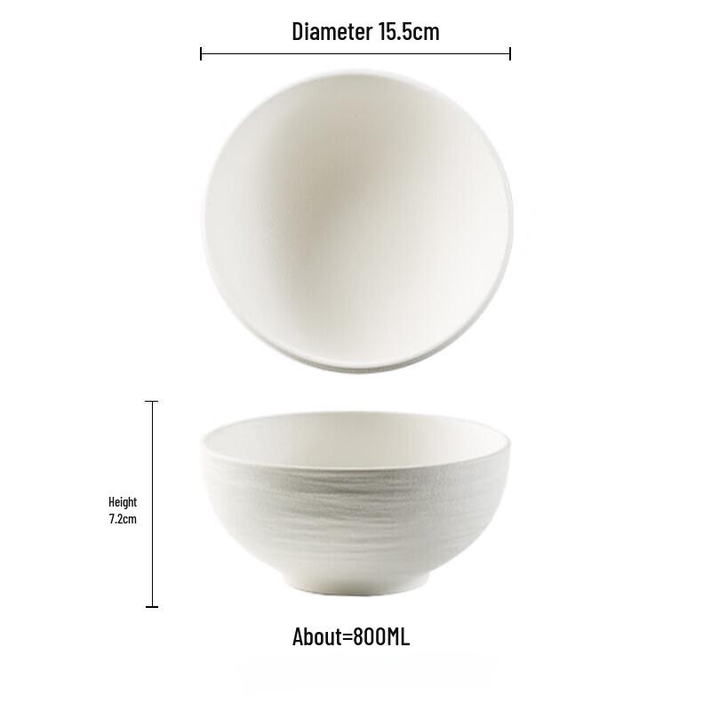 ZISIZ Ceramic Frosted Rock Grain Bowl Set