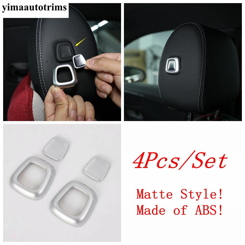 Seat Head Pillow Adjust Button Cover Trim For Mercedes-Benz A Class W177 A200 A220  - 2024 Carbon Fiber / Matte Accessories