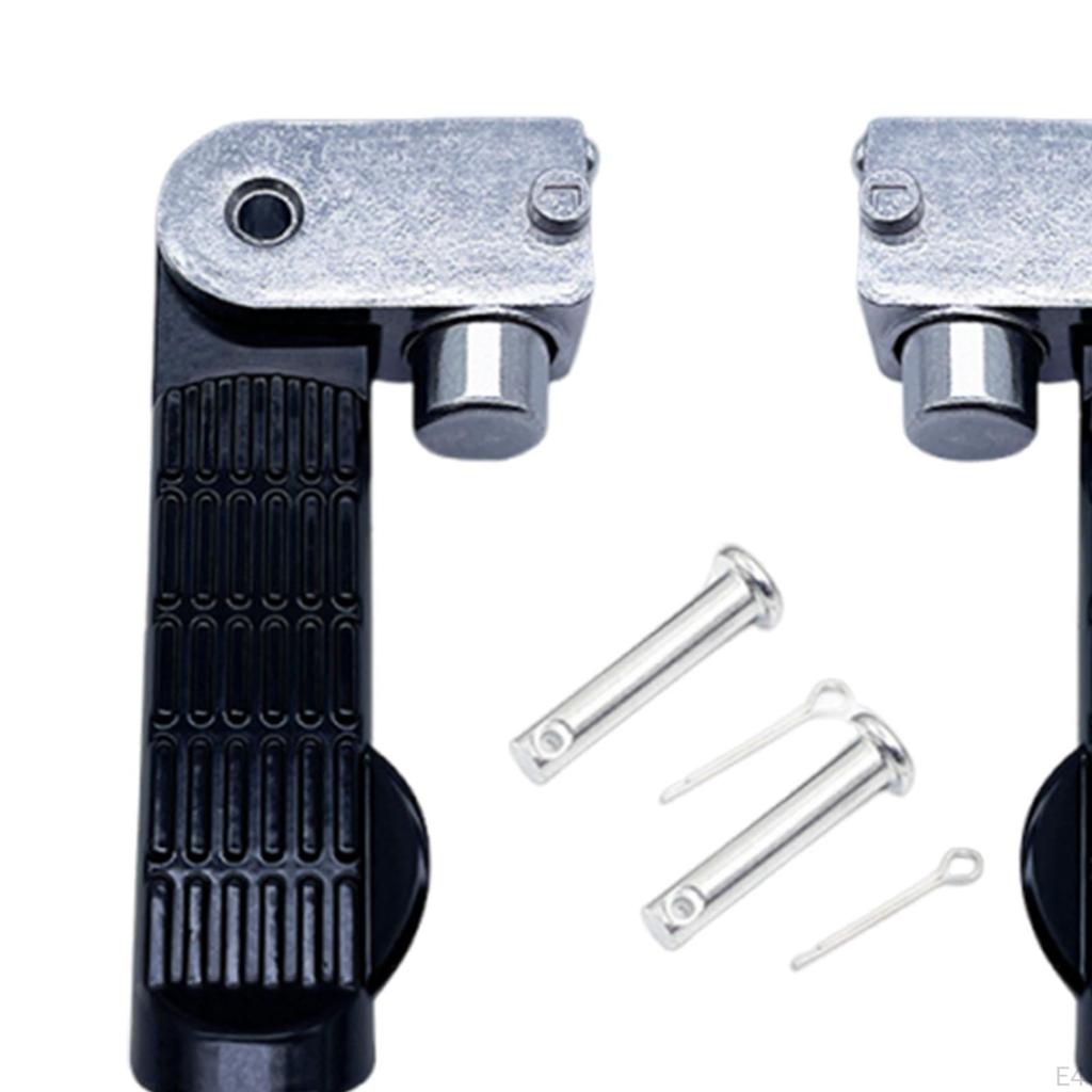 Aluminum Alloy Footrests, Non-slip, Lightweight, Sturdy, Comfortable, Foldable, Replacement Part