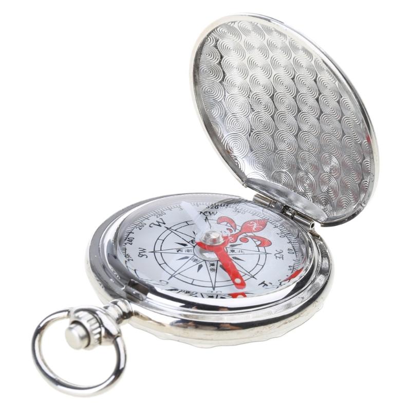 Vintage Watch Style Luminous In The Dark Navigation Car Compass Keychain