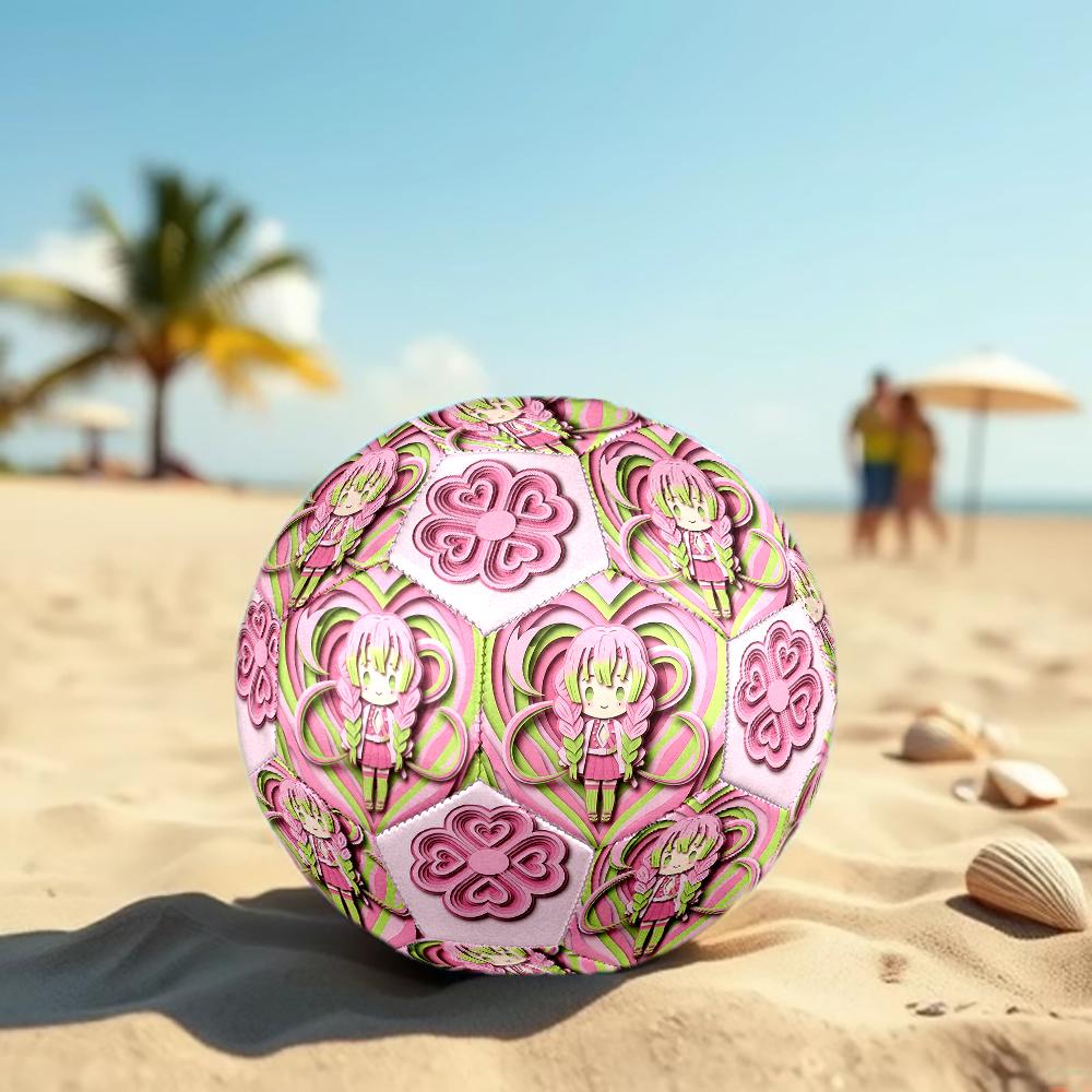 1pc Demon Slayer Kimetsu No Yaiba Football Soccer Ball Size 5 Indoor Soccer Ball Fashion Colorful  Backyard Game -Great For Sports Fans Gift HE12