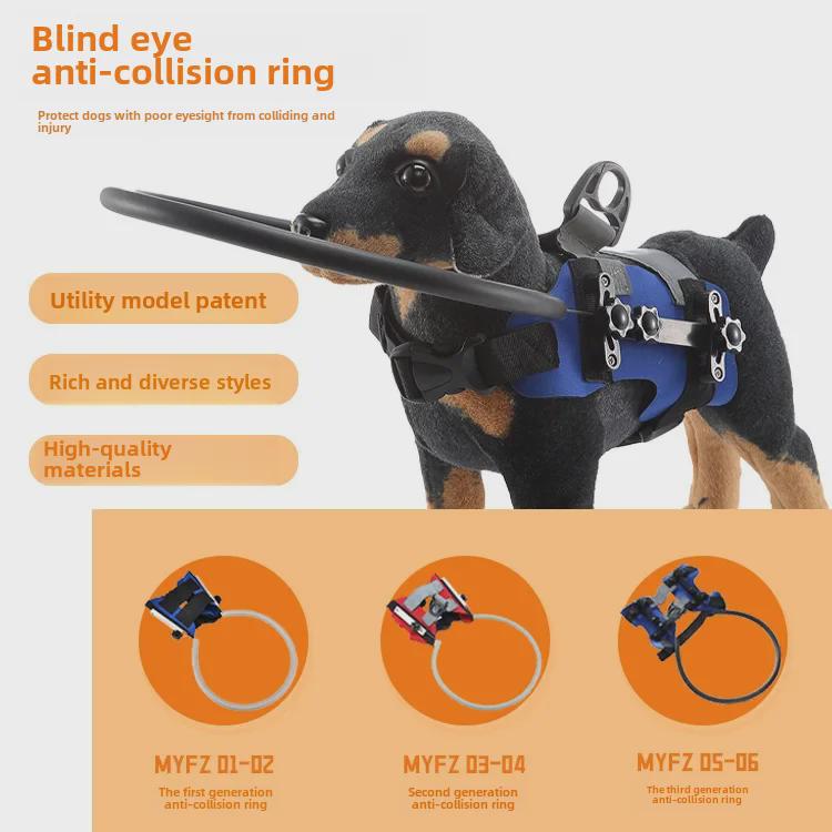 Anillo Anticolisión para Mascotas para Perros Ciegos Pequeños y Medianos - Cubierta Protectora de Círculo Guía