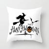 New Halloween Skull Pillow Black and White Pumpkin Print Pillow Case Peach Velvet Labeled Cushion