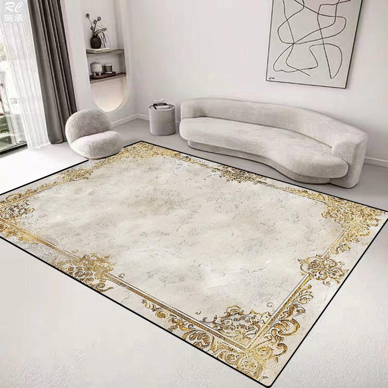 European Style Luxury Carpet Living Room Home Decoration Rug Large Bedroom Bedside Non-slip Rug Customizable Coffee Table Mat